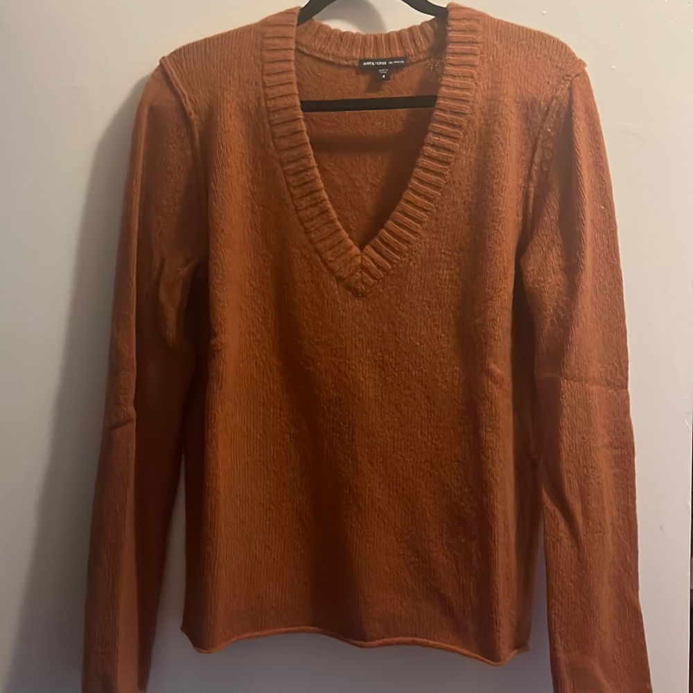 james perse 100% cashmere v-neck